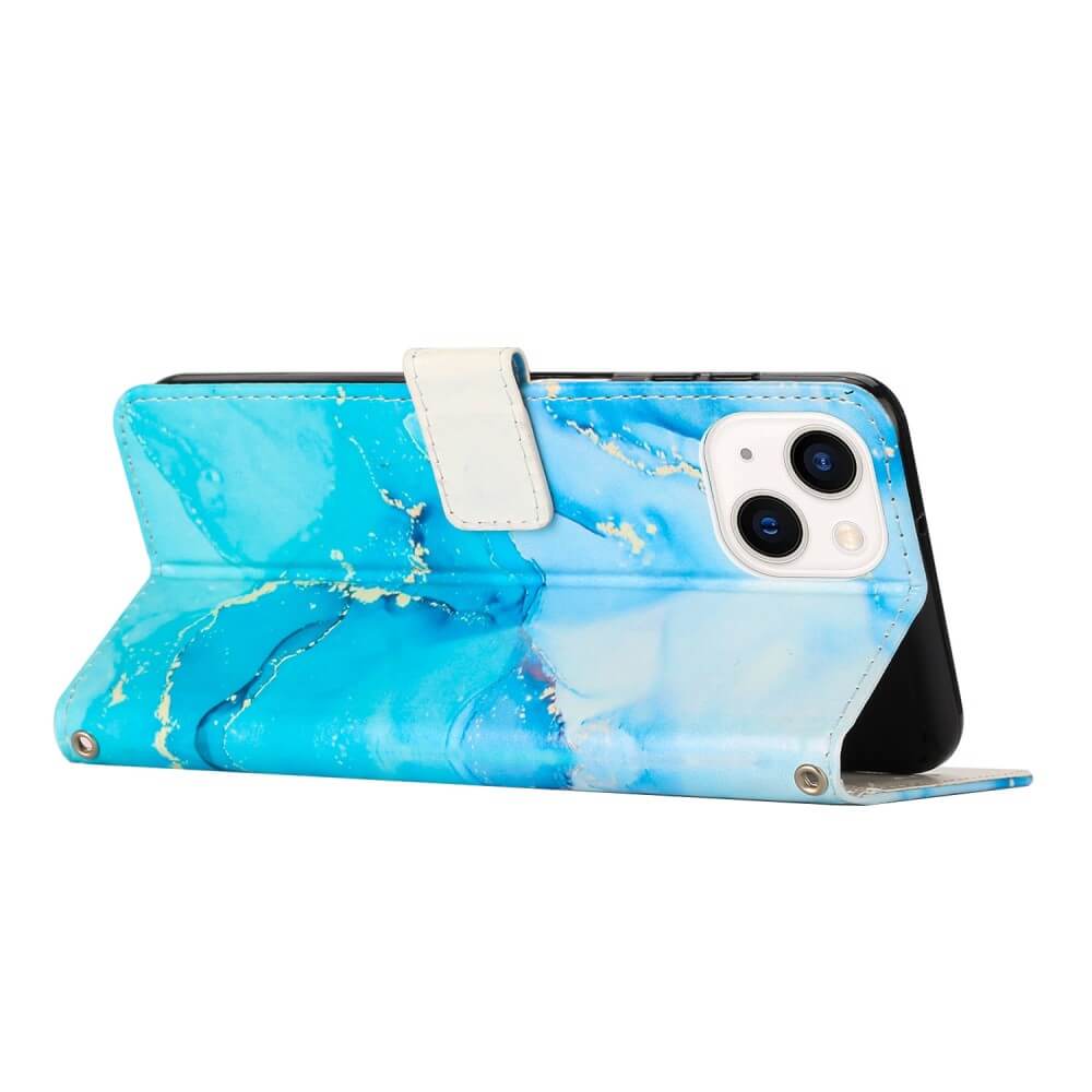iPhone 14 - Leder Hülle Blue Marble - Image 5