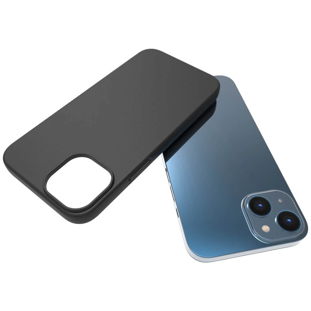 iPhone 14 - Matte Silikon Hülle Schwarz - Image 3