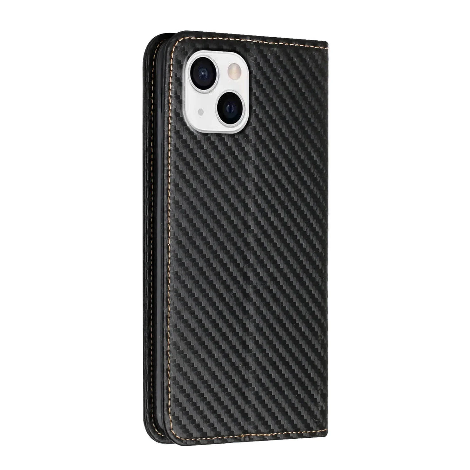 iPhone 14 Plus - Carbon Look Flip Case Hülle - Image 10