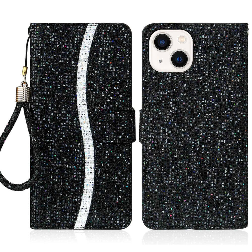 iPhone 14 Plus - Glitter Leder Etui - Image 26