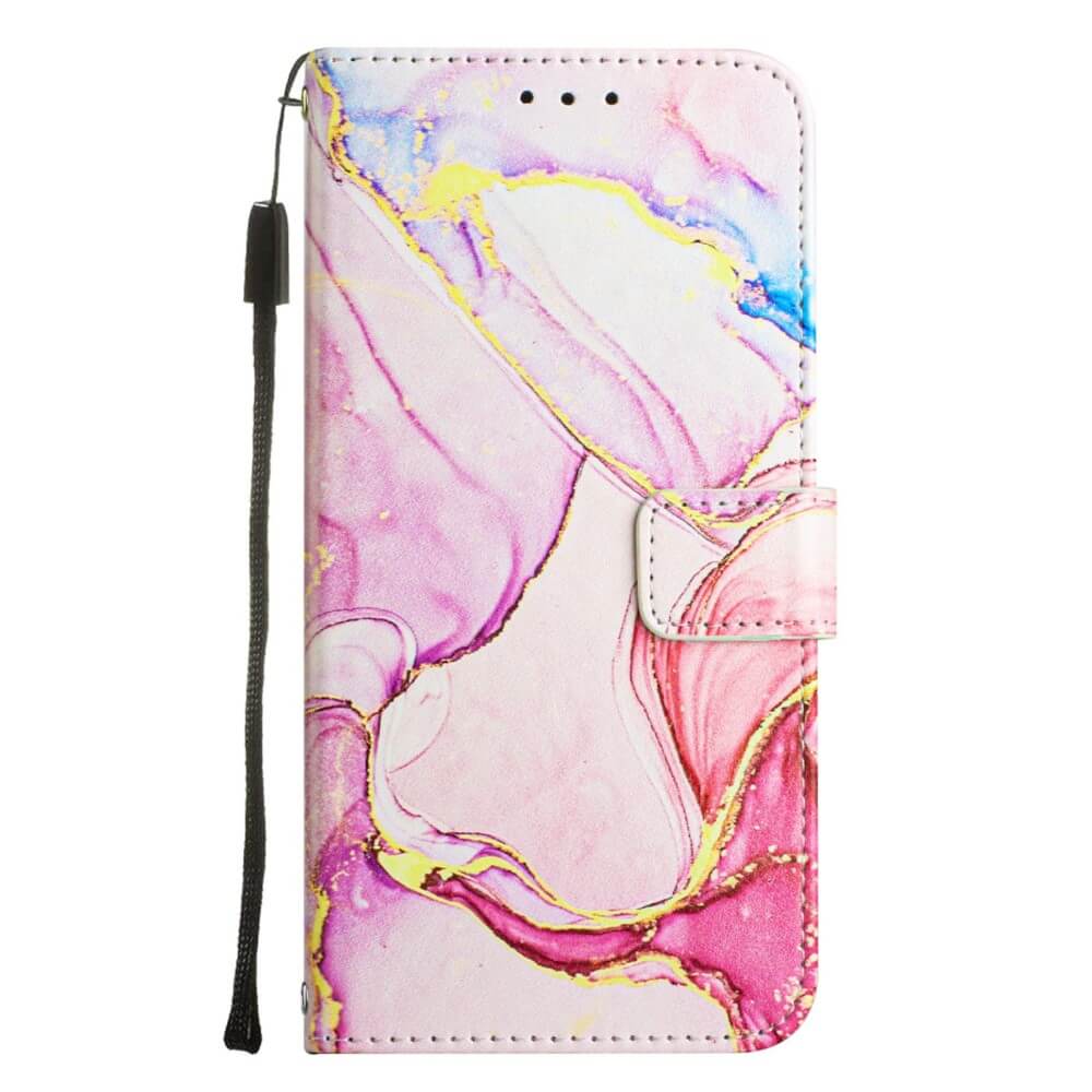 iPhone 14 Plus - Leder Hülle Pink Marble - Image 3