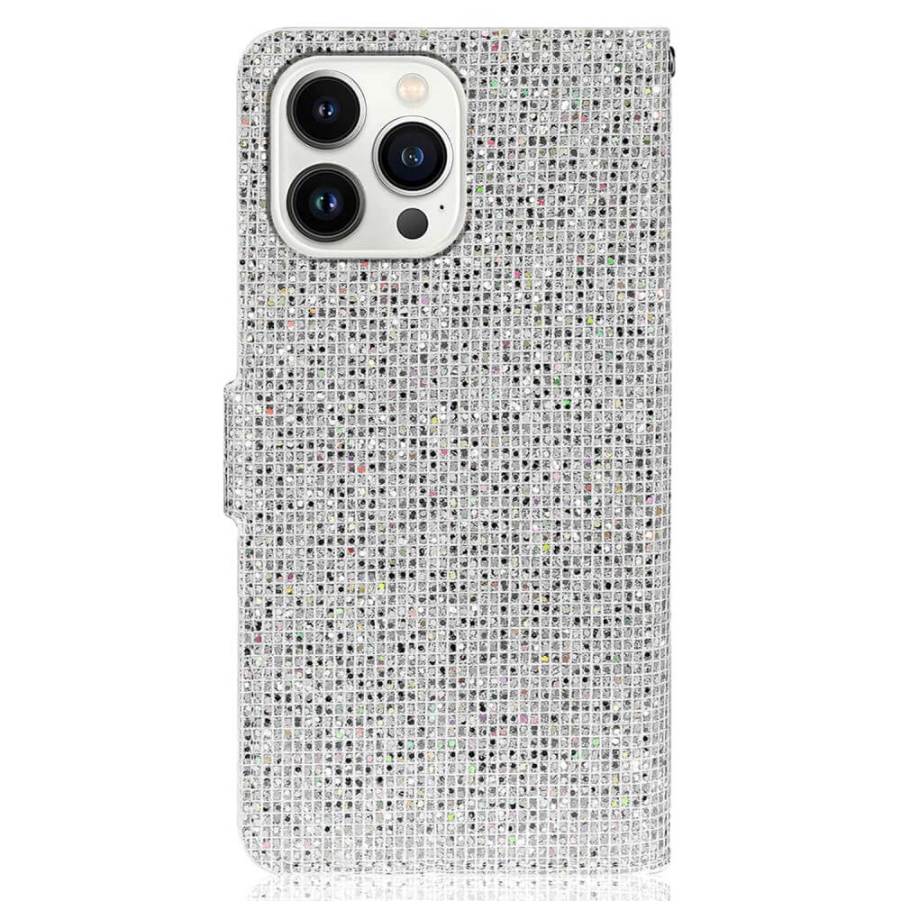iPhone 14 Pro - Glitter Leder Etui - Image 24