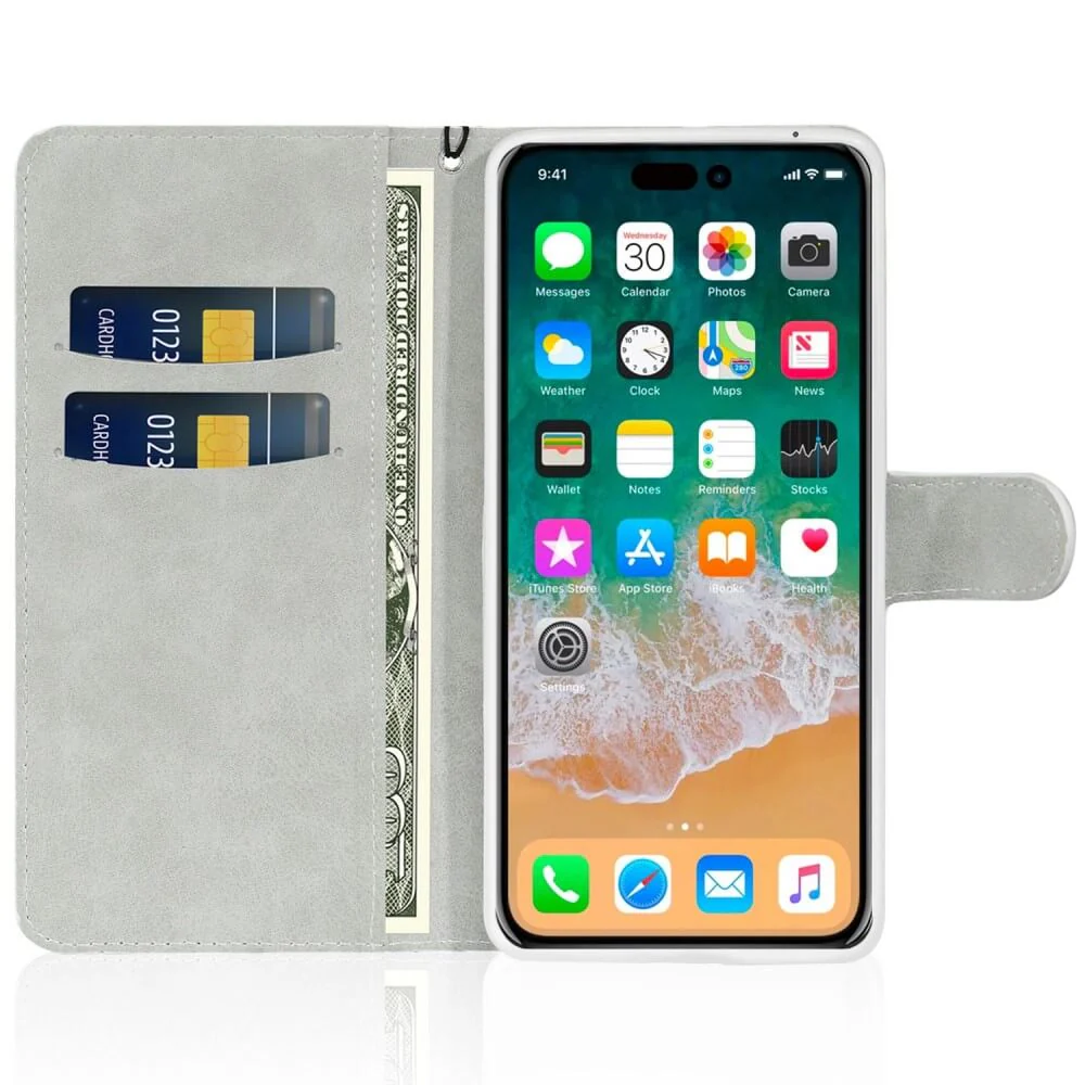 iPhone 14 Pro - Glitter Leder Etui - Image 26