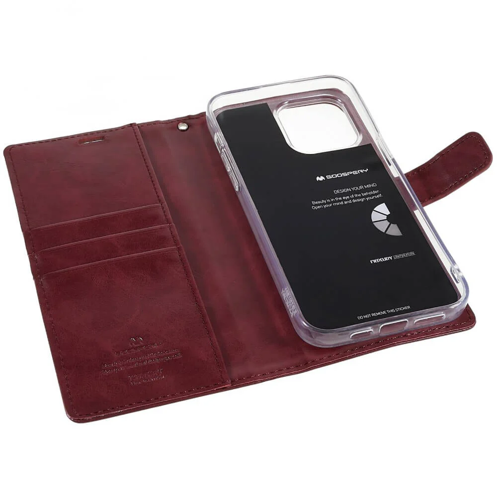 iPhone 14 Pro Max - Blue Moon Etui Hülle Weinrot - Image 4