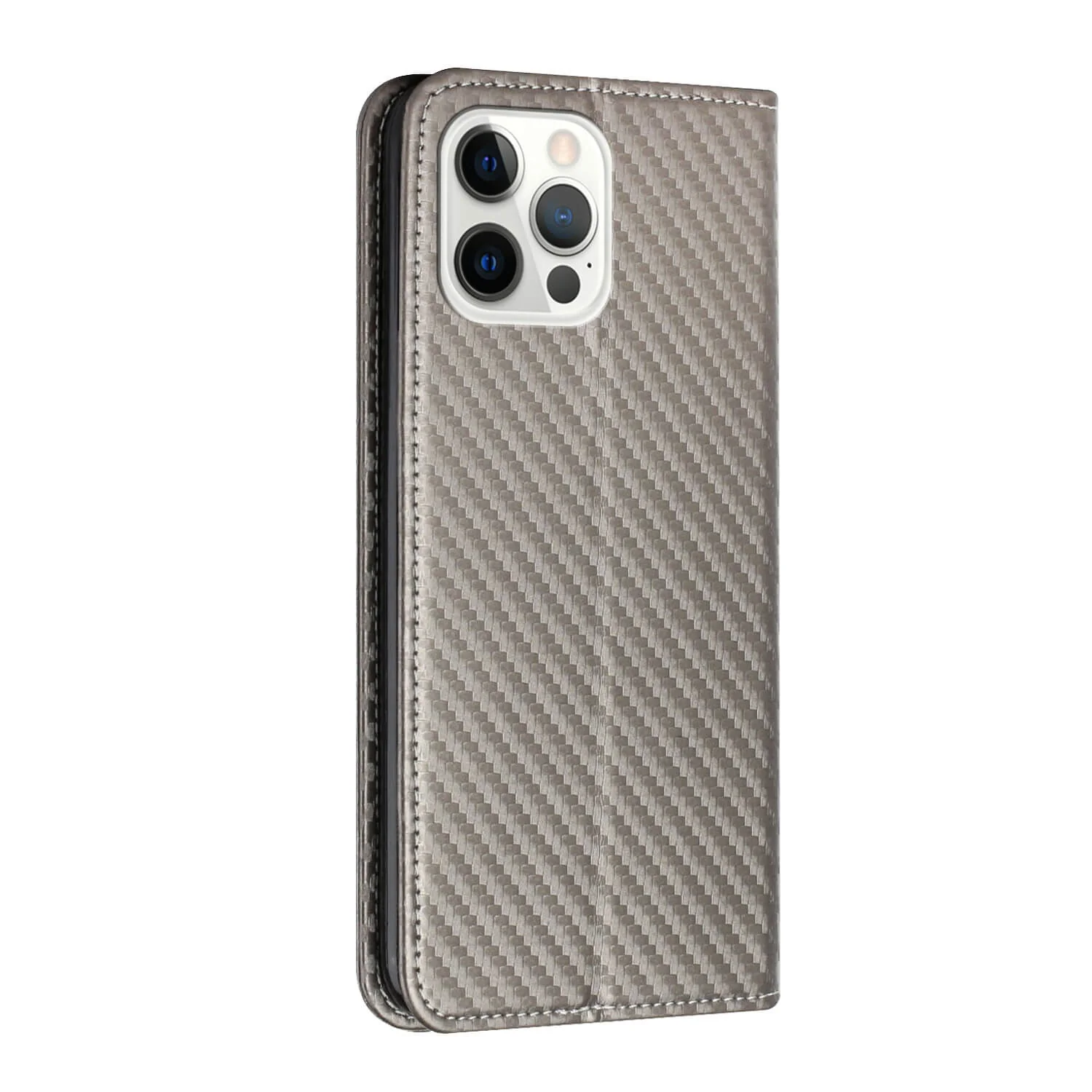 iPhone 14 Pro Max - Carbon Look Flip Case Hülle - Image 10