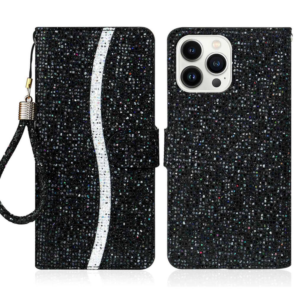 iPhone 14 Pro Max - Glitter Leder Etui - Image 25