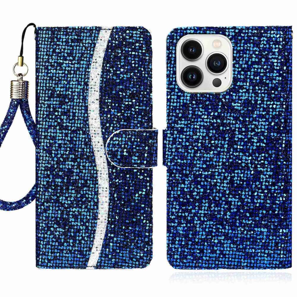 iPhone 14 Pro Max - Glitter Leder Etui - Image 26