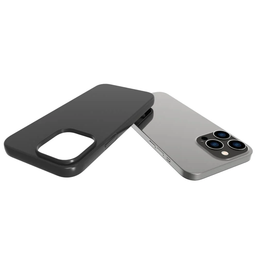 iPhone 14 Pro Max - Matte Silikon Hülle Schwarz - Image 3