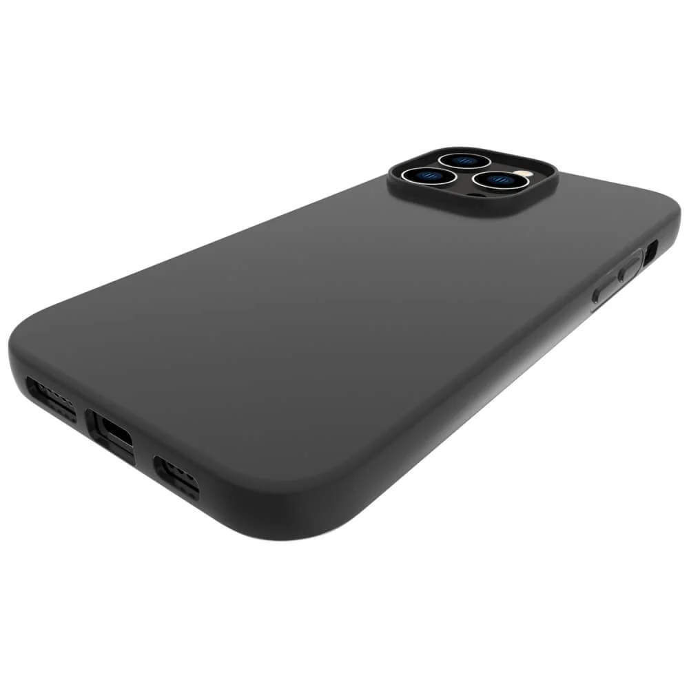 iPhone 14 Pro Max - Matte Silikon Hülle Schwarz - Image 4