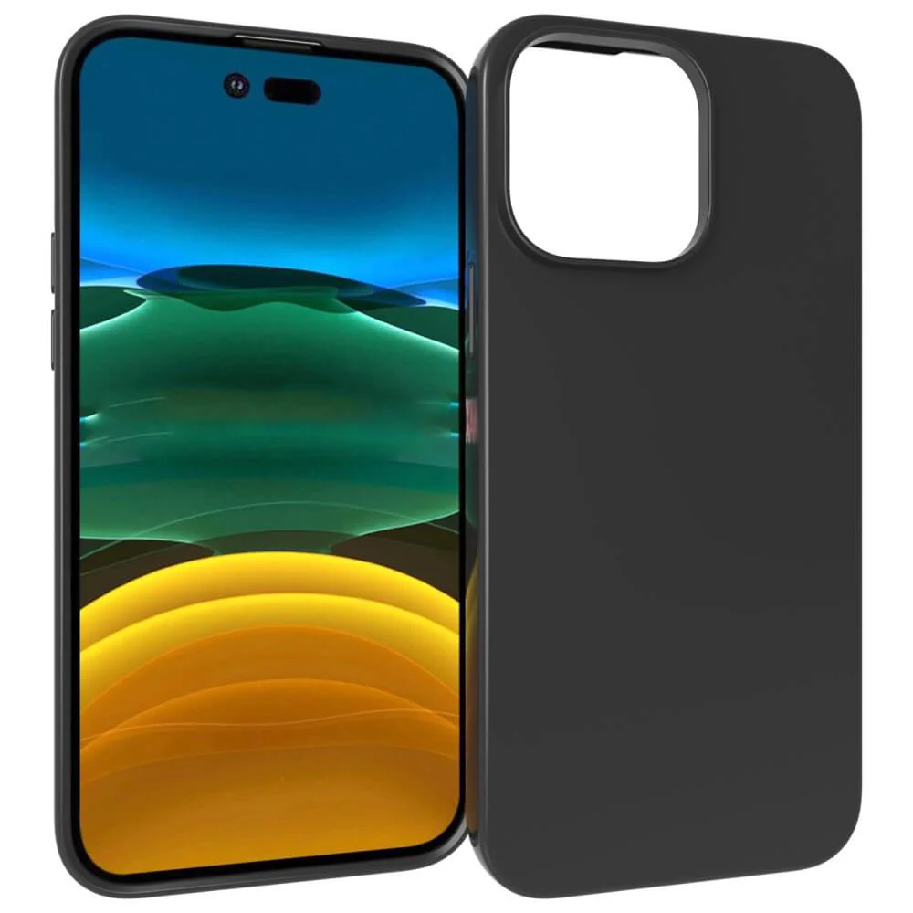 iPhone 14 Pro Max - Matte Silikon Hülle Schwarz - Image 6