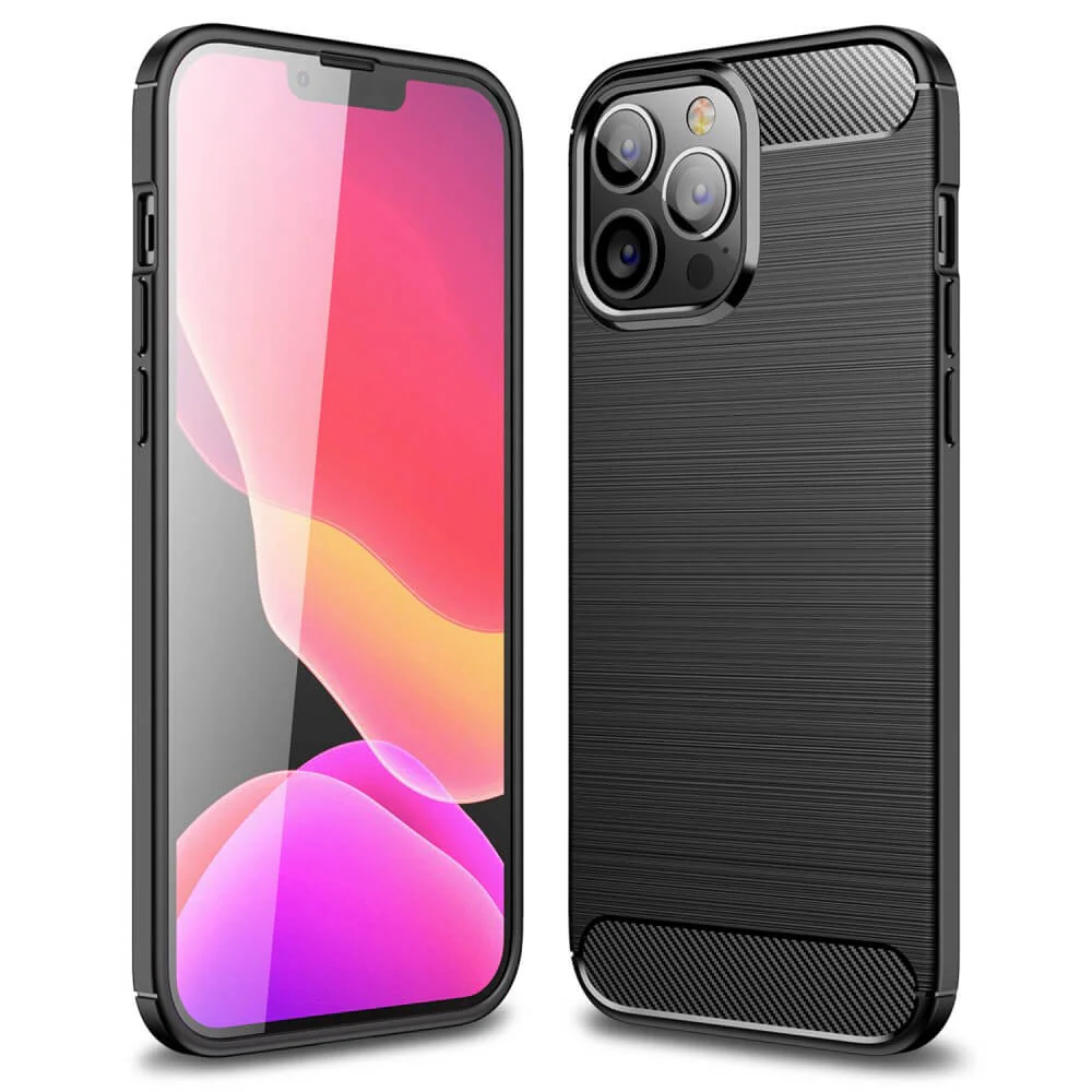 iPhone 14 Pro Max - Metall Carbon Look Hülle