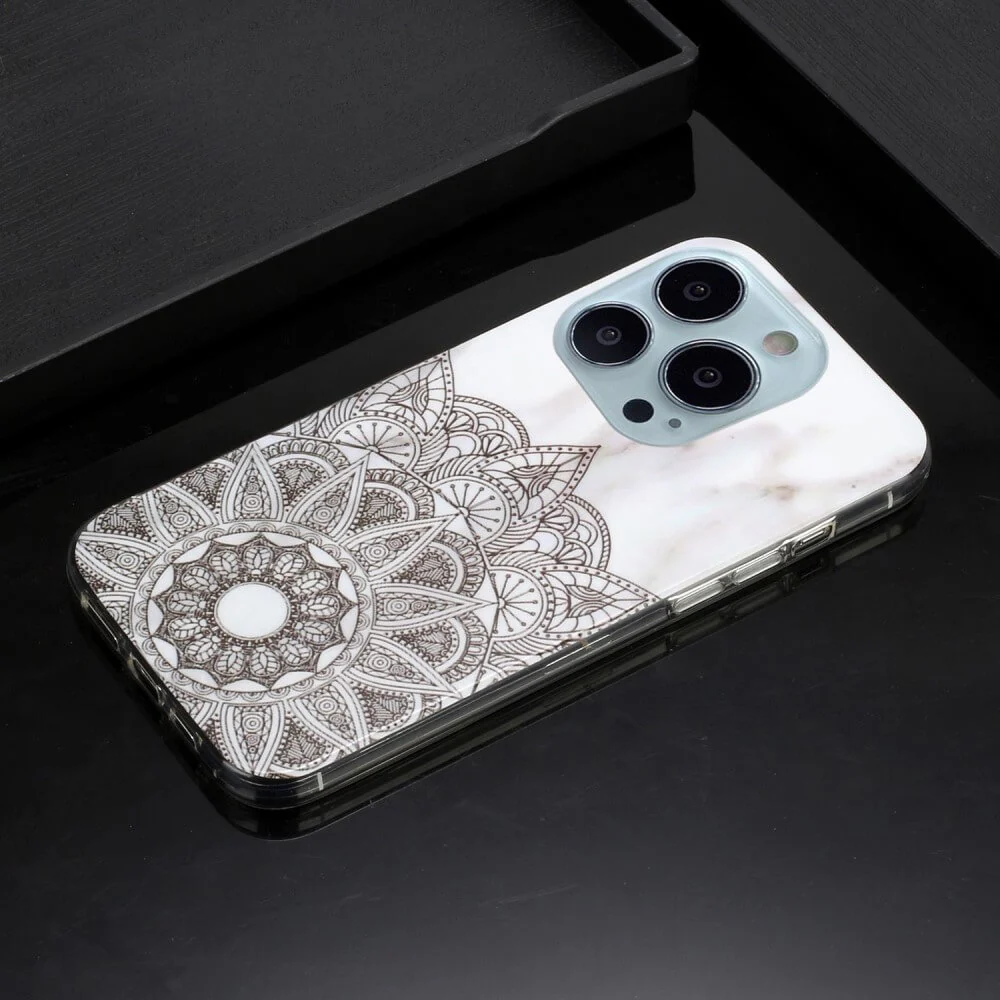 iPhone 14 Pro - Silikon Gummi Case Marble - Image 3