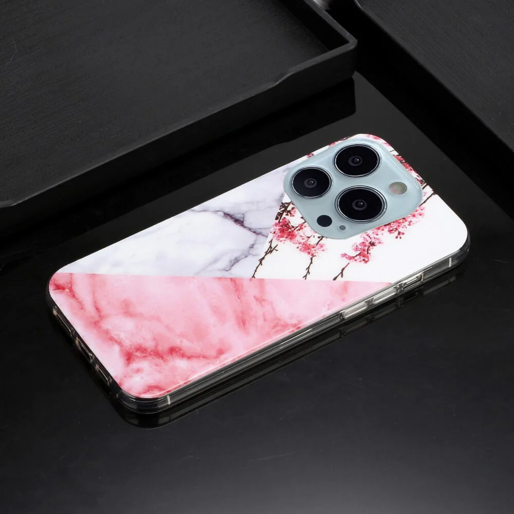 iPhone 14 Pro - Silikon Gummi Case Marble - Image 9