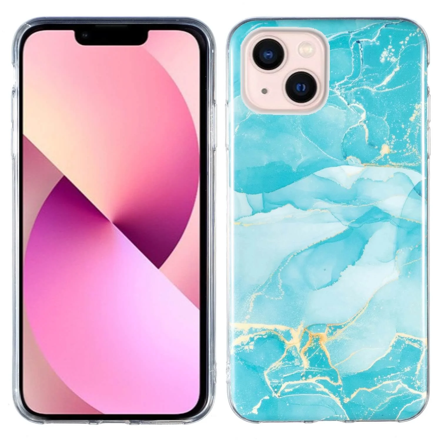 iPhone 14 - Silikon Gummi Case Marble - Image 6