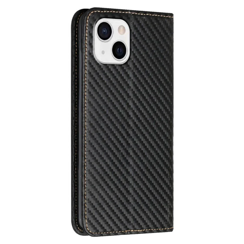 iPhone 15 - Carbon Look Flip Case Hülle - Image 6