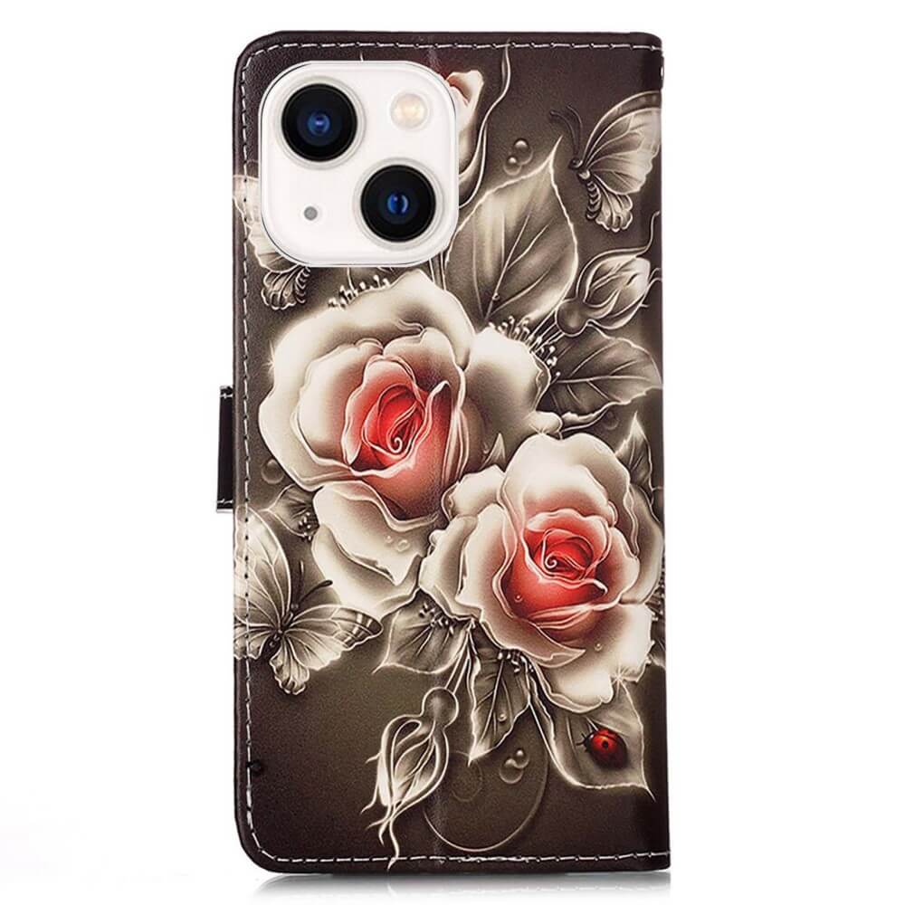 iPhone 15 - Leder Etui Hülle Rosen - Image 4