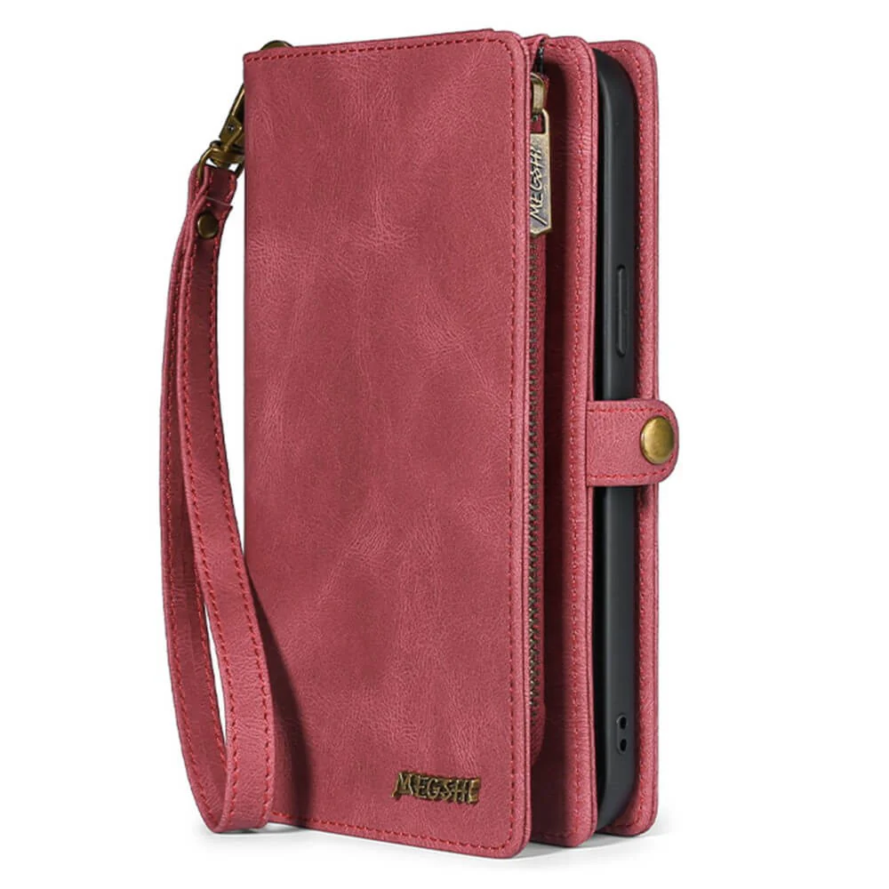 iPhone 15 - Megshi 2-1 Brieftaschen Hülle - Image 11