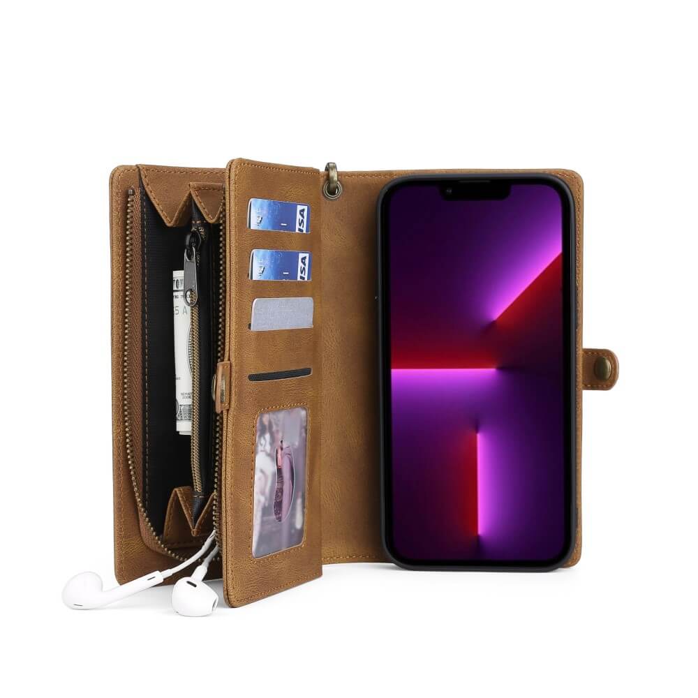 iPhone 15 - Megshi 2-1 Brieftaschen Hülle - Image 20