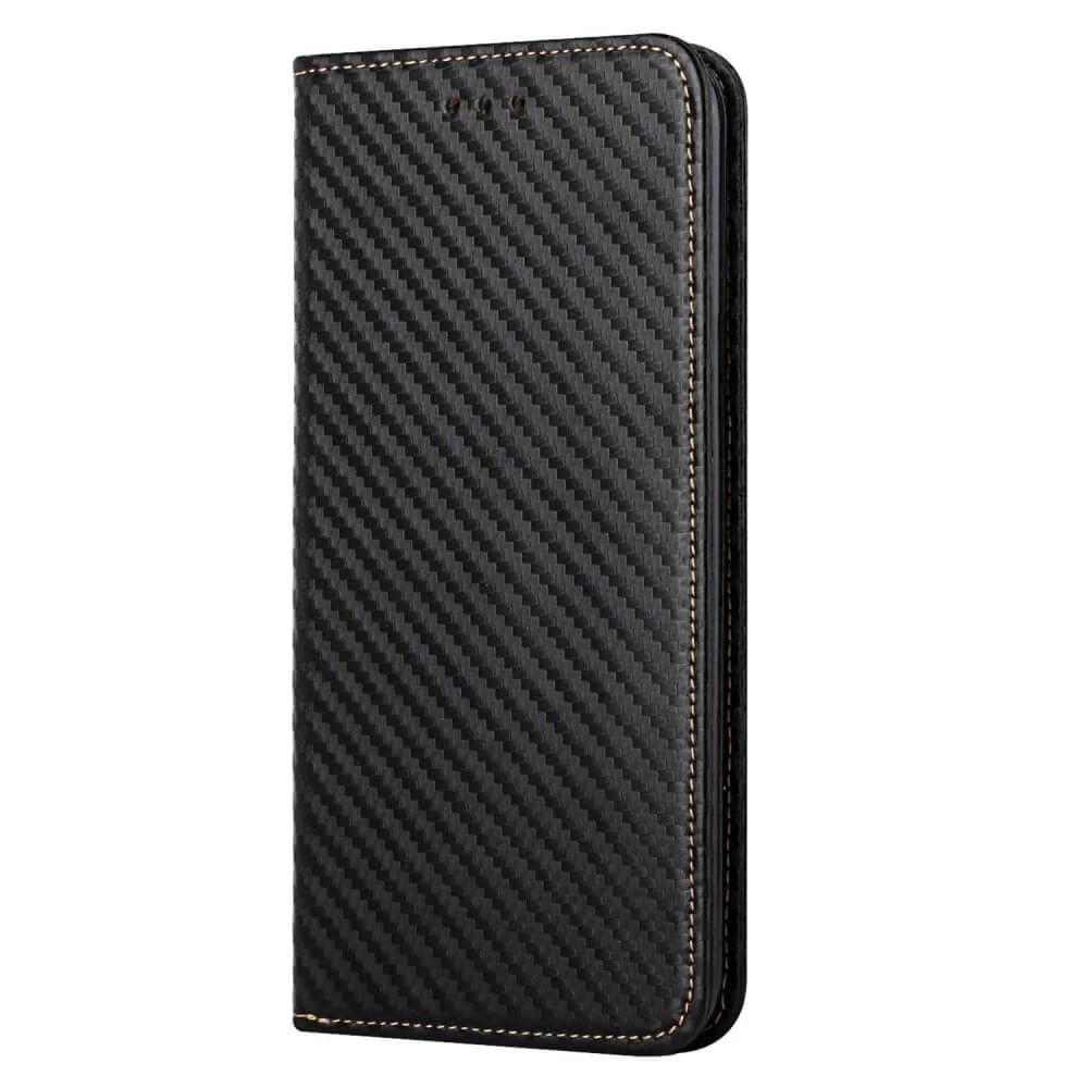 iPhone 15 Plus - Carbon Look Flip Case Hülle - Image 7