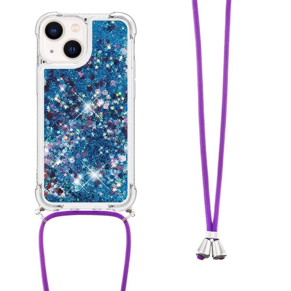 iPhone 15 Plus - Glitzer Hülle mit Umhängeband - Image 6