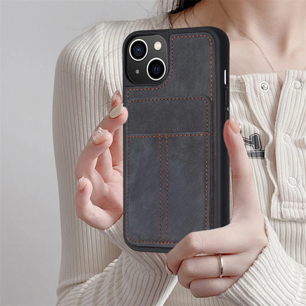 iPhone 15 Plus - Kickstand Case Mit Kartenfächer - Image 3