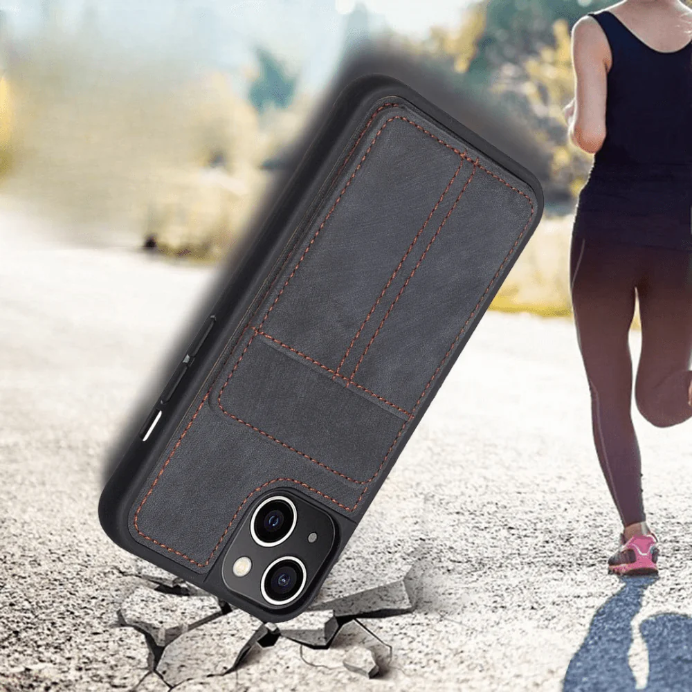 iPhone 15 Plus - Kickstand Case Mit Kartenfächer - Image 4
