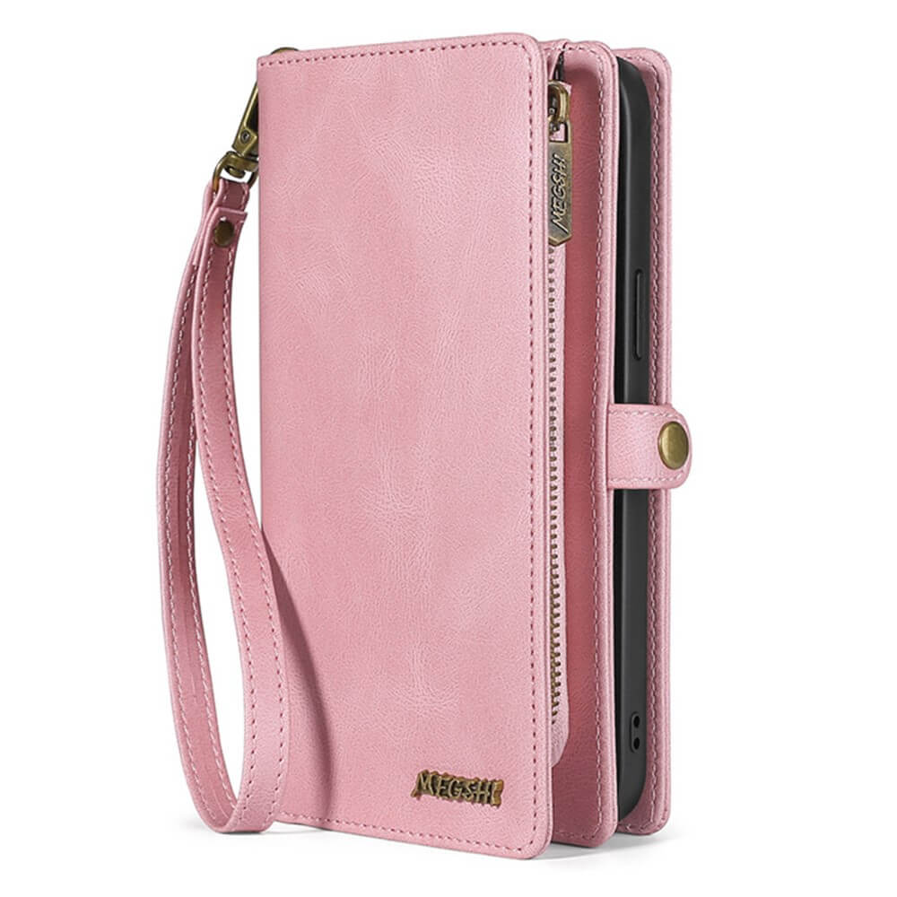 iPhone 15 Plus - Megshi 2-1 Brieftaschen Hülle