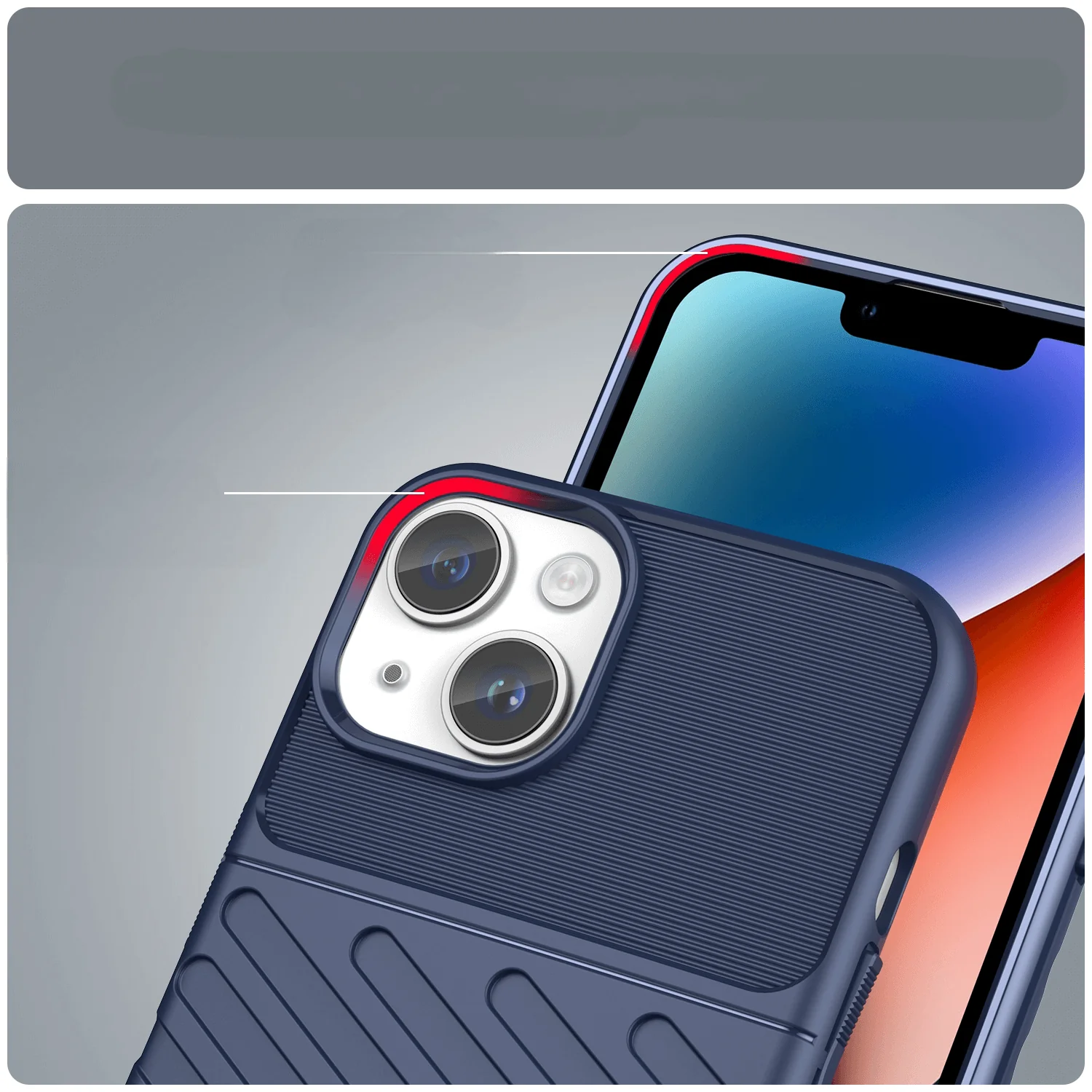 iPhone 15 Plus - Textur Gummi Hülle - Image 8