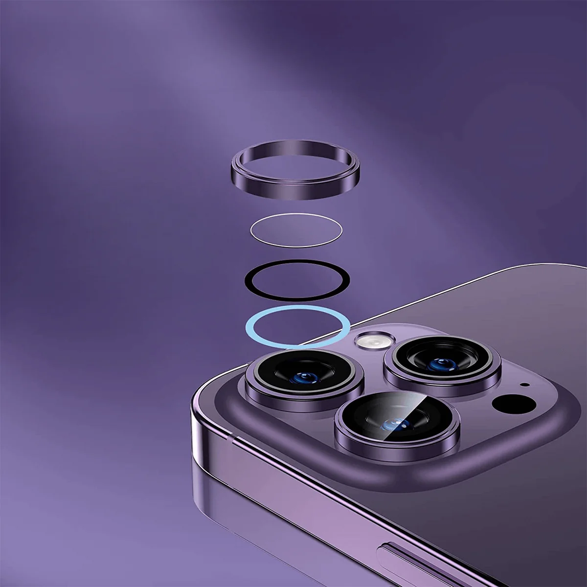 iPhone 15 Pro / 15 Pro Max - Enkay Kamera Linsen Panzerglas - Image 4