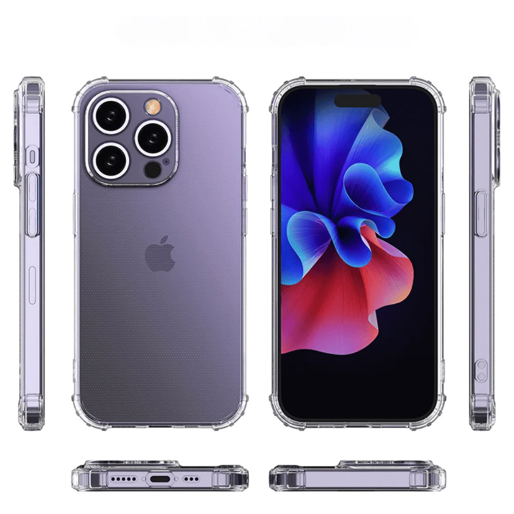iPhone 15 Pro - Drop Protection Silikon Case Transparent - Image 2