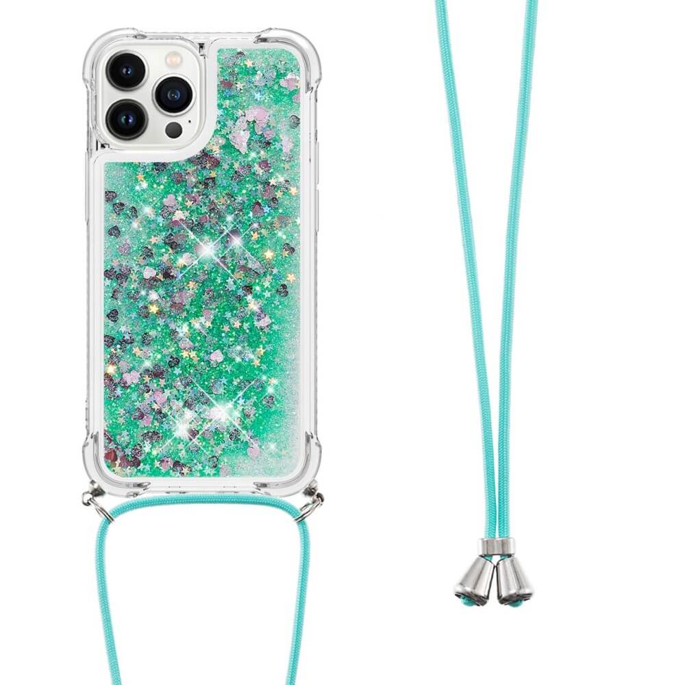 iPhone 15 Pro - Glitzer HĂŒlle Mit UmhĂ€ngeband - Image 10
