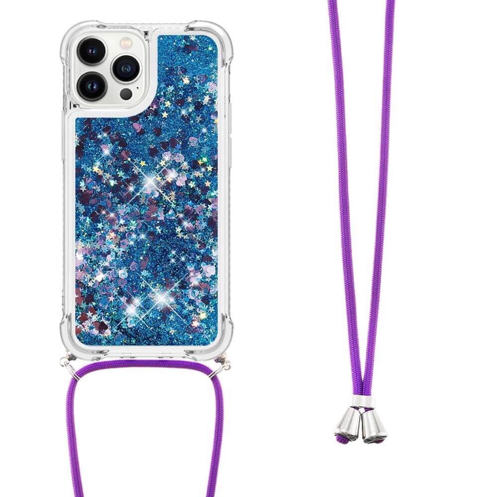 iPhone 15 Pro - Glitzer HĂŒlle Mit UmhĂ€ngeband - Image 5