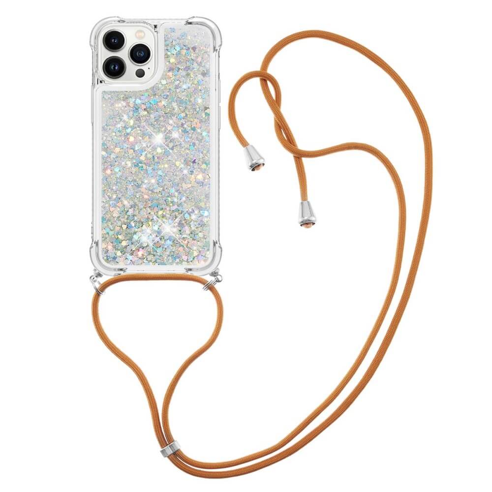 iPhone 15 Pro Max - Glitzer HĂŒlle mit UmhĂ€ngeband - Image 5