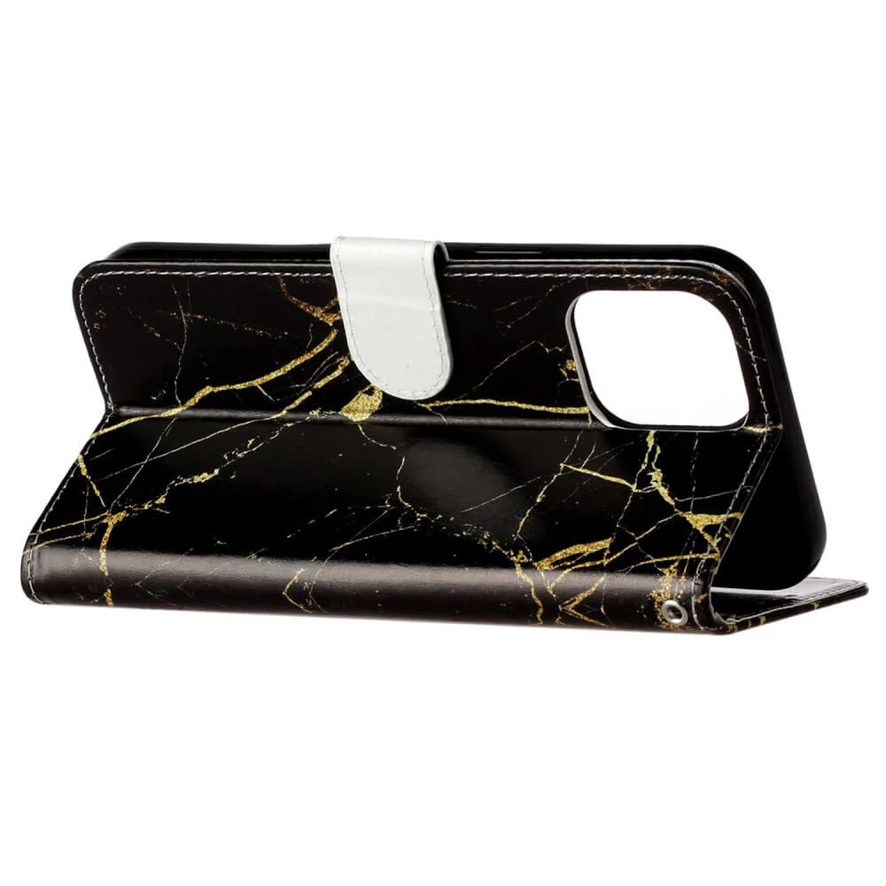 iPhone 15 Pro Max - Leder Etui Hülle Marble - Image 3