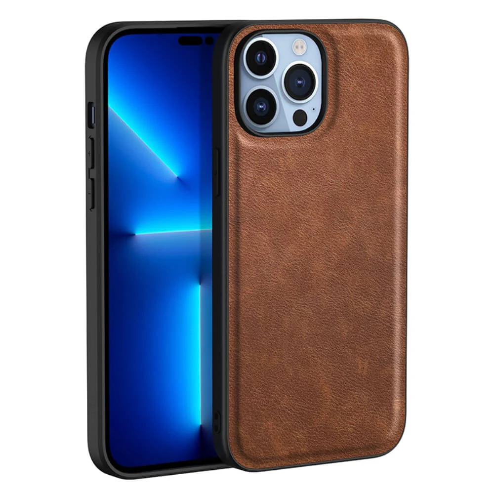 iPhone 15 Pro - Retro Schutzhülle Mit Kunstleder