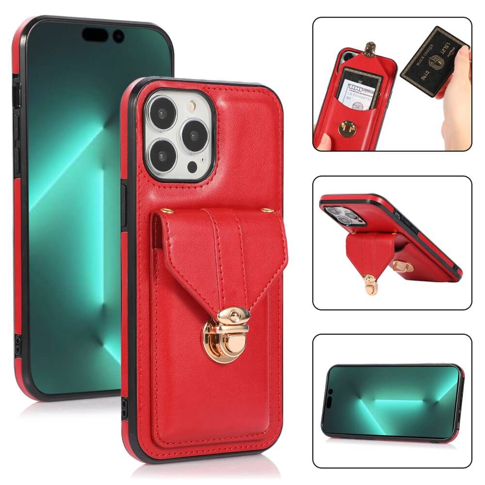 iPhone 15 Pro - Schutzhülle Case Mit Tasche - Image 10