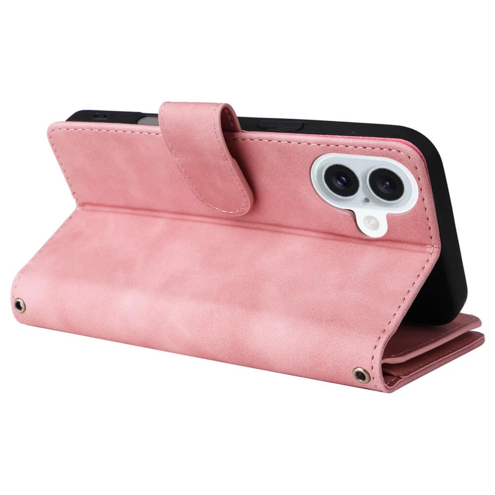 iPhone 16 - Brieftaschen Hülle mit Umhängeband - Image 16