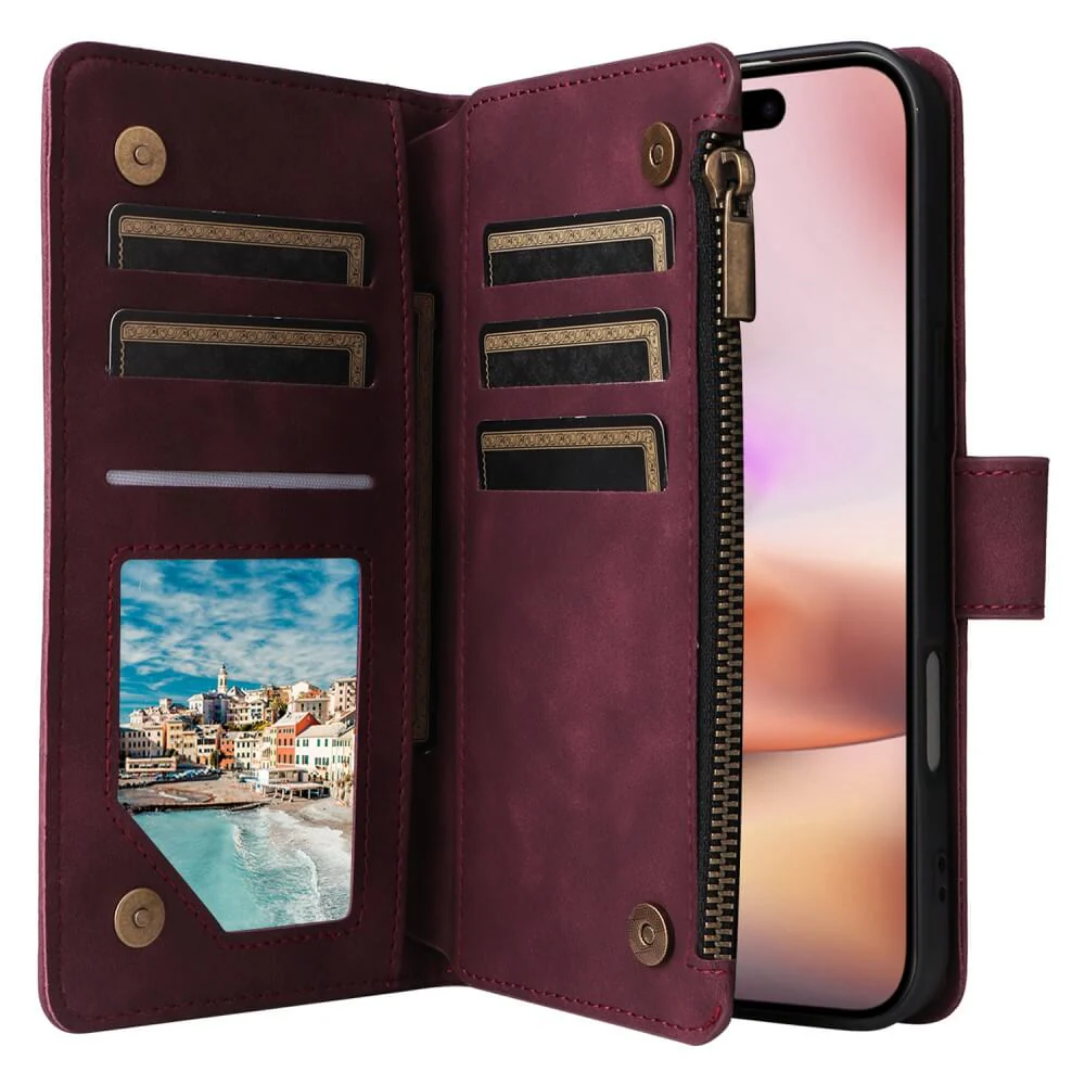 iPhone 16 - Brieftaschen Hülle mit Umhängeband - Image 21
