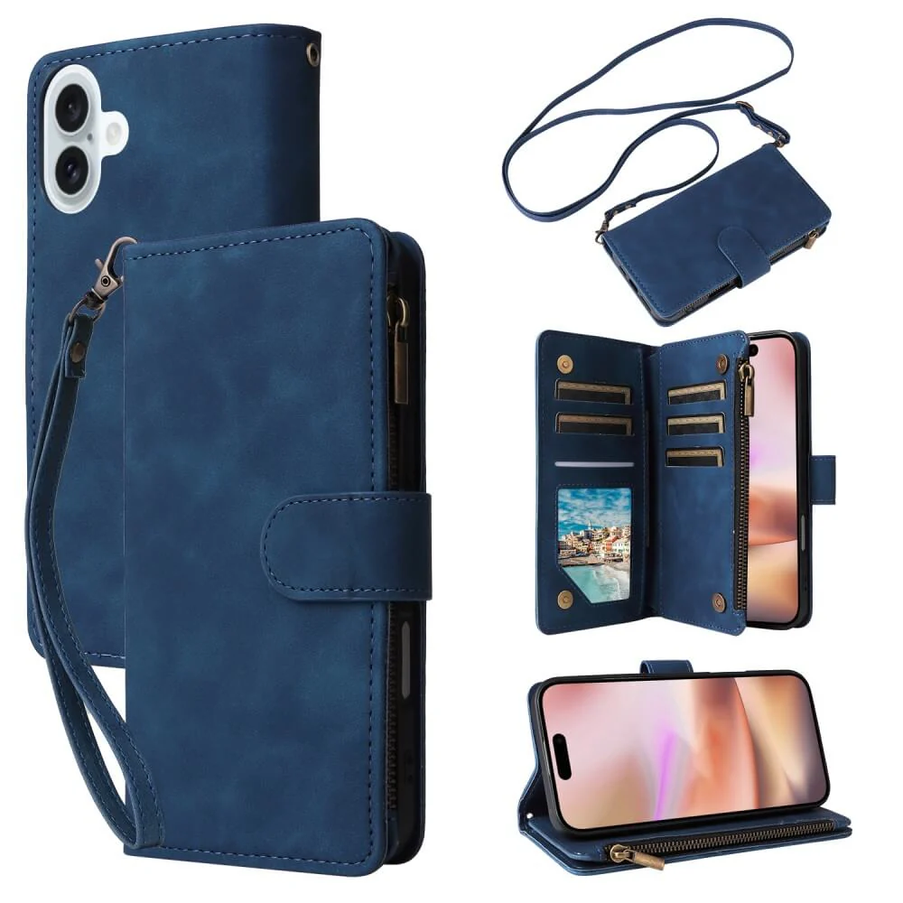 iPhone 16 - Brieftaschen Hülle mit Umhängeband - Image 37