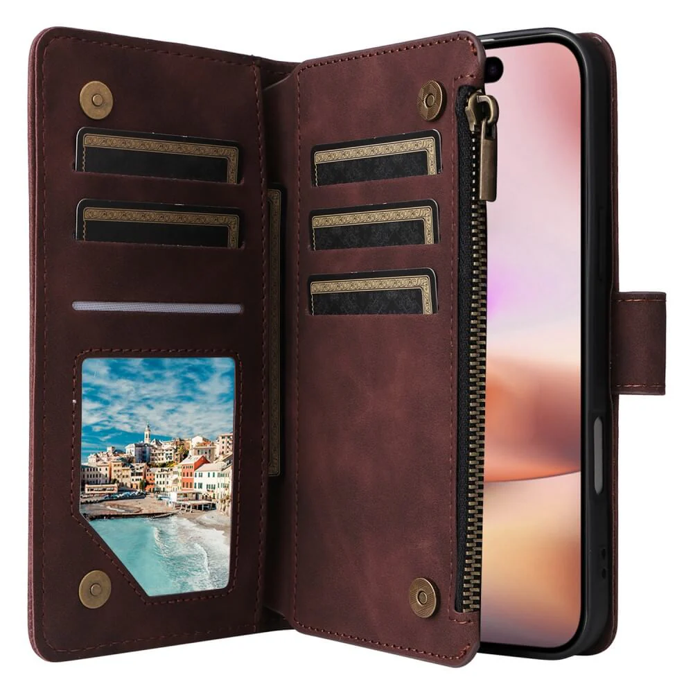 iPhone 16 - Brieftaschen Hülle mit Umhängeband - Image 44