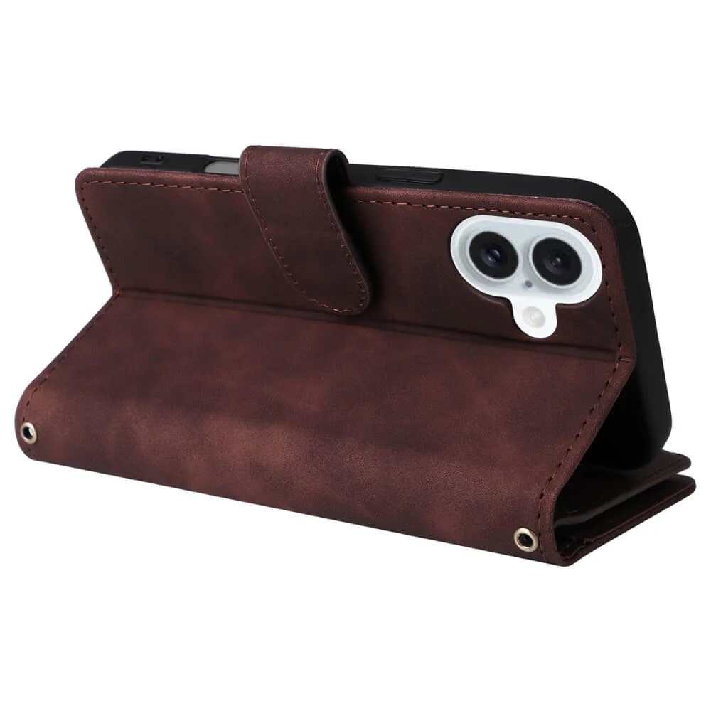 iPhone 16 - Brieftaschen Hülle mit Umhängeband - Image 49
