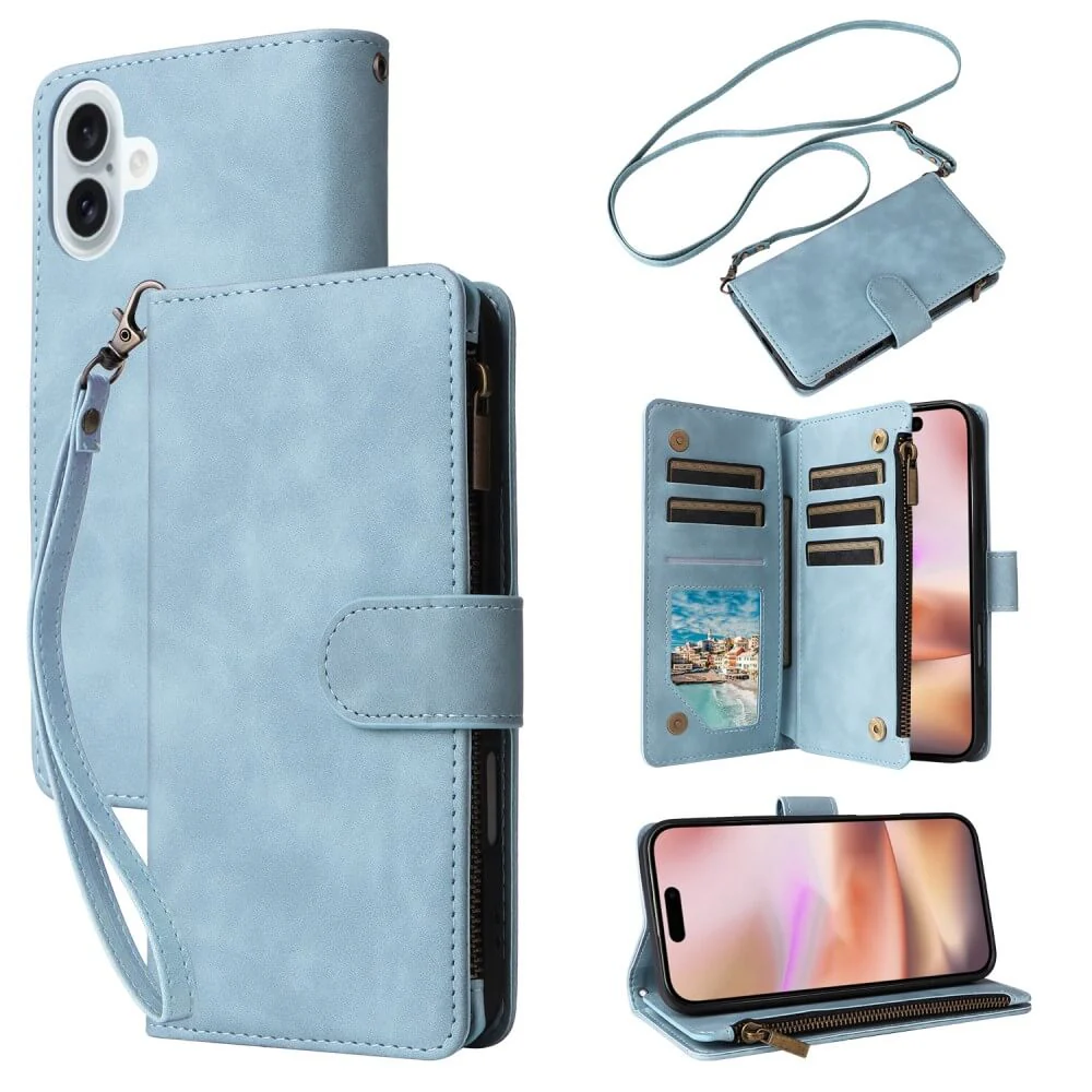 iPhone 16 - Brieftaschen Hülle mit Umhängeband - Image 53