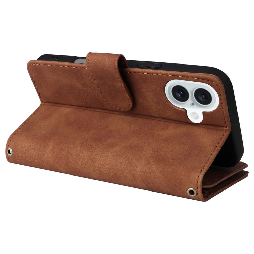 iPhone 16 - Brieftaschen Hülle mit Umhängeband - Image 6