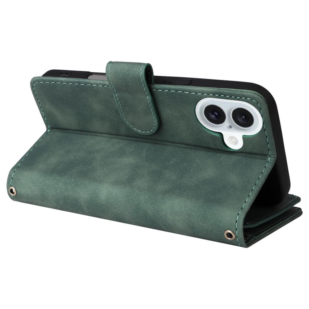 iPhone 16 - Brieftaschen Hülle mit Umhängeband - Image 63