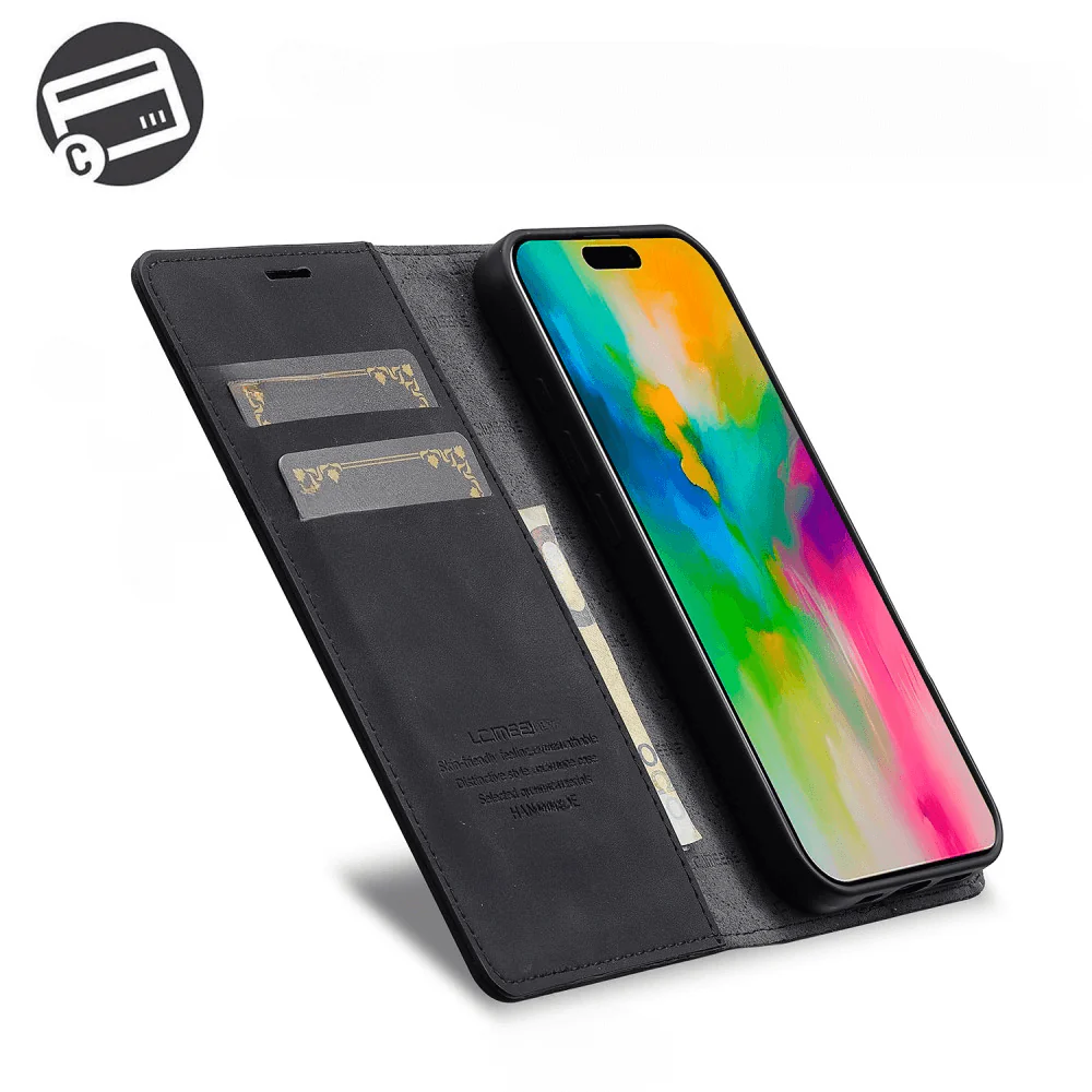iPhone 16 - LC.IMEEKE Flip Case Vintage - Image 16