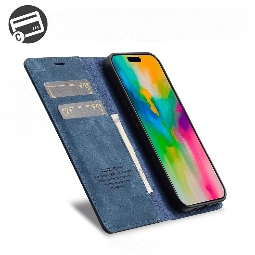 iPhone 16 - LC.IMEEKE Flip Case Vintage - Image 23