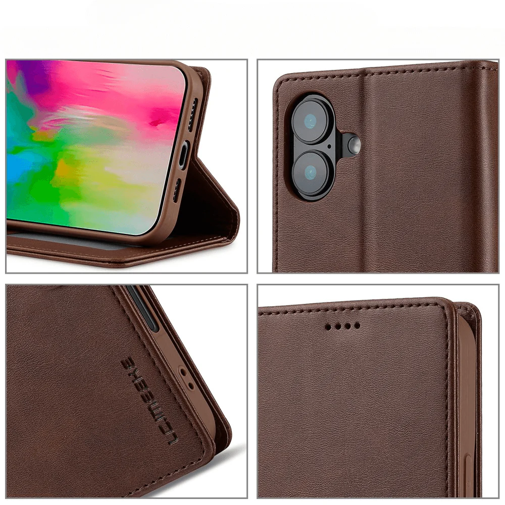 iPhone 16 - LC.IMEEKE Leder Etui Hülle - Image 25