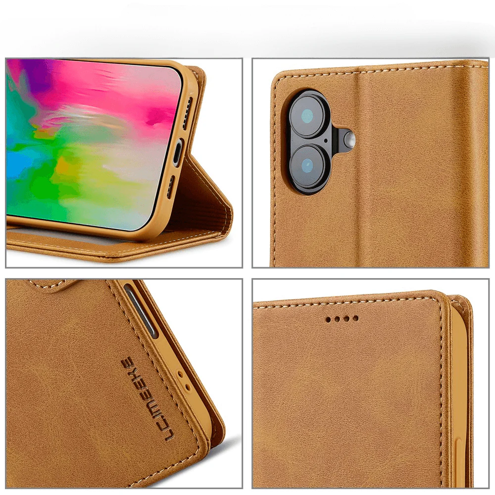 iPhone 16 - LC.IMEEKE Leder Etui Hülle - Image 35