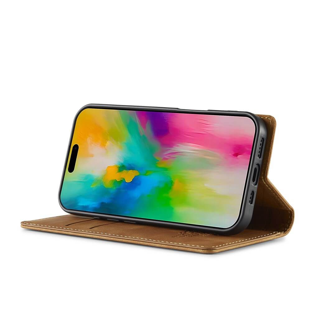 iPhone 16 Plus - LC.IMEEKE Flip Case Vintage - Image 3