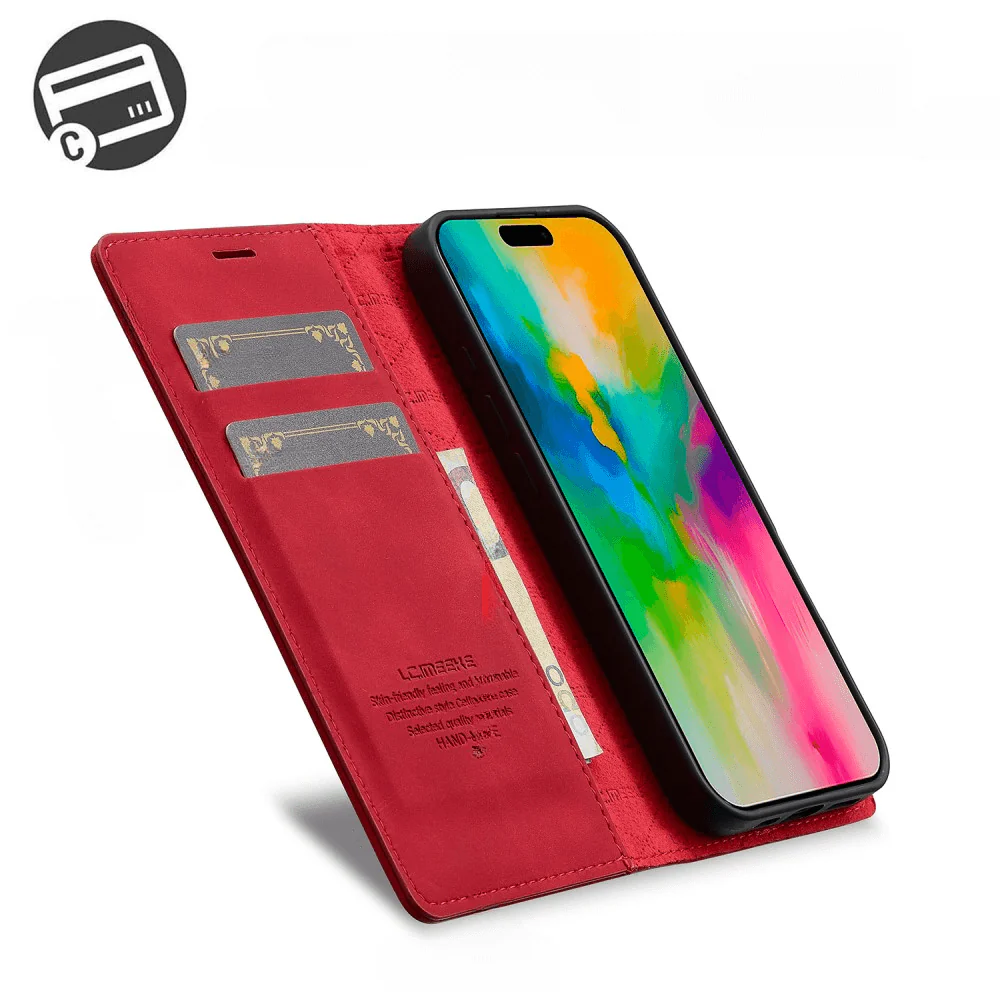 iPhone 16 Plus - LC.IMEEKE Flip Case Vintage - Image 9